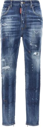 Dsquared2 Dames, Jeans, Blauw, Maat: XS Katoen