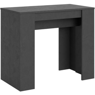 Itamoby Consola Extensible En Antracita Para 8 Personas De 48 A 204 Cm Bina