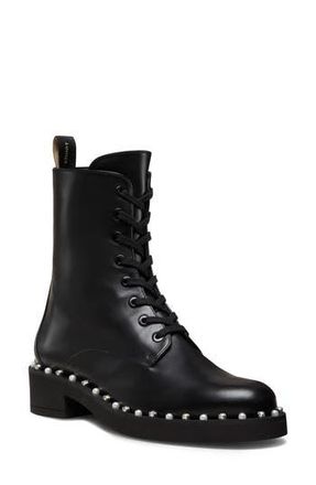Stuart Weitzman Reverie Lace-Up Bootie in Black at Nordstrom Rack, Size 6.5