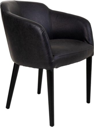 Wanderlust Deco Wanderlust Deco - Sill&oacute;n De Madera Tapizado Negro 62x60x82