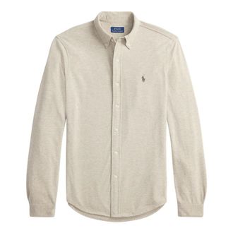 Ralph Lauren Casual Shirts, male, Beige, Size: S Logo Shirt
