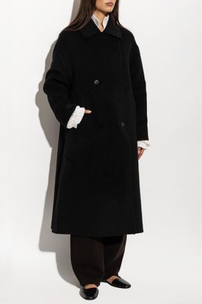 Lisa Yang Double Wool Coat, Womens, Black