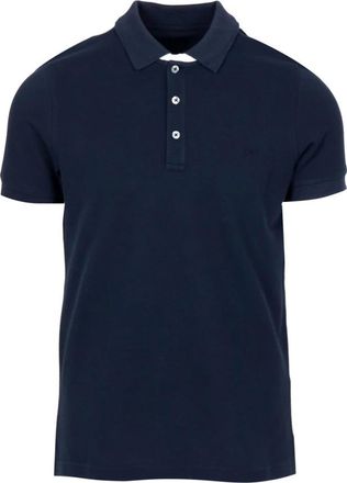 Fay Polo In Piquet Stretch - Heren - Polos - Blauw - 3XL - Katoen - Tops