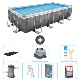 Bestway Piscina Bestway Power Steel Rectangular - 488x244x122 Cm - 8-piezas S649