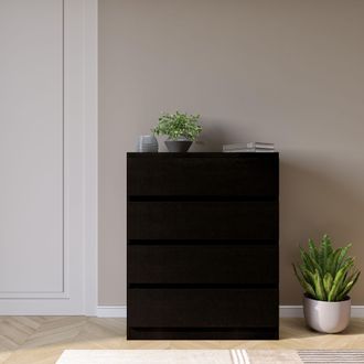 Seconique Malvern 4 Drawer Chest in Black