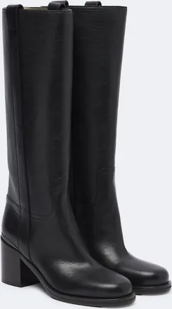 Brunello Cucinelli Monili leather knee-high boots