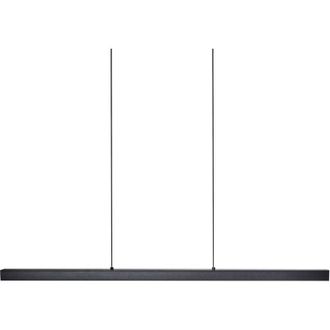 Beliani Lámpara LED colgante moderna con pantalla de aluminio y base de hierro con mando a distancia negro Candelero