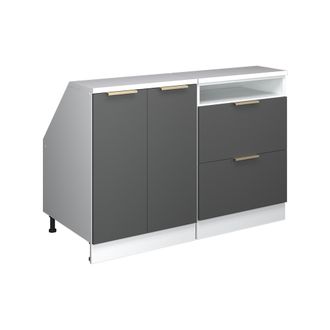 Vicco Conjunto De Armarios Para Techo Inclinado Rion, Antracita-oro, 120 Cm Lote De 2 Carcasas De Armario 60 Cm De Profundidad, Vicco