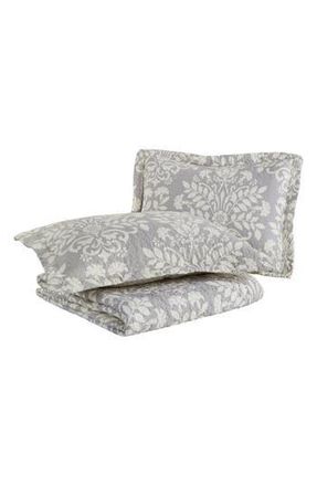 Laura Ashley Rowland Twin Quilt & Sham Set in Dove Grey at Nordstrom Rack