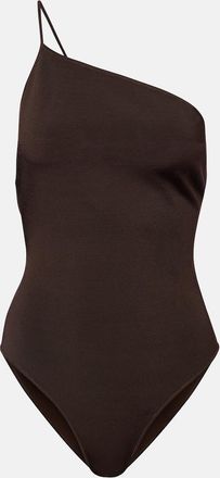 Saint Laurent One-shoulder satin bodysuit