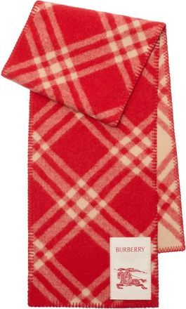 Burberry Sciarpa a quadri in lana - Rosso