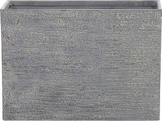 Beliani Maceta De Piedra Gris 34 X 80 X 56 Cm Rectangular Para Interior Y Exterior Edessa