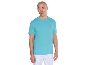 Polo Ralph Lauren Classic Fit Jersey Crewneck T-Shirt Mens T Shirt Perfect Turquoise : 2XL, Cotton