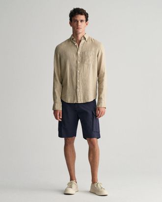 GANT Mens Relaxed Twill Cargo Shorts - Marine Cotton - Size 32 (Waist)