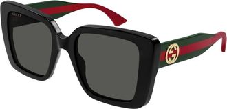 Gucci Zonnebril - Dames - Zonnebrillen - Zwart - 53 MM - Nylon - Accessoires
