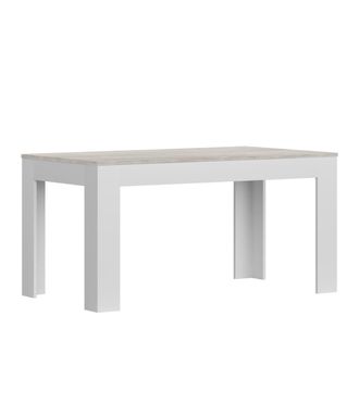 Home Heavenly Mesa de comedor con patas en l color blanco-cambrian 75 x 80 x 140 cm