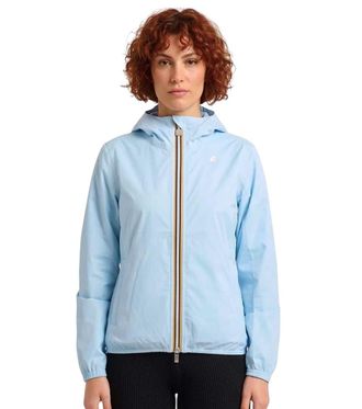 K-Way Sky Blue Solid Hood Jacket