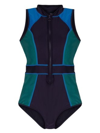 Duskii Costume intero Tamara con design color-block - Viola