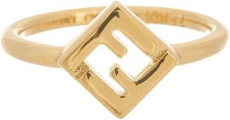 Fendi Fendi Ff Logo Metal Ring