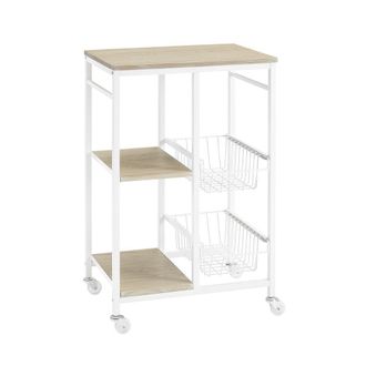 Linon Alicia Small Kitchen Cart White