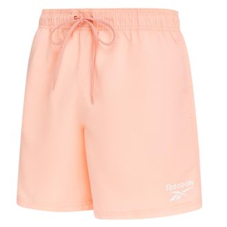 Reebok Badeshorts REEBOK Yale, Herren, Gr. XL, N-Gr, future peach, Microfaser, Polyester, clean, unifarben, Badehosen Badeshorts, mit Kordelzug und elastisch