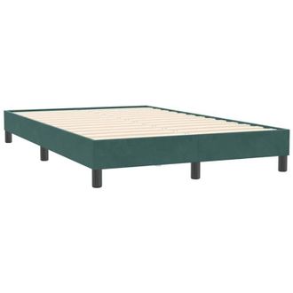 vidaXL Estructura Cama Sin Colch&oacute;n Terciopelo Verde Oscuro 120x210 Cm Vidaxl