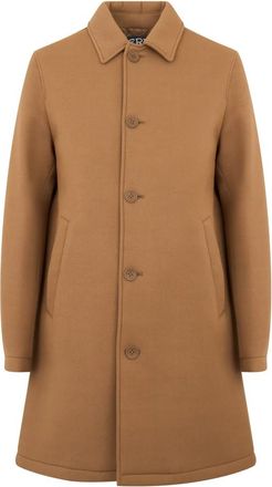 Herno Jas met kraag - Heren - Mantel - Bruin - L - Jassen