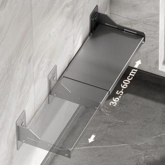 OEM Ripiano Estensibile Per Forno A Microonde, Non Richiede Fori, Ripiano Per Forno A Parete, (36,5-60)3415,7 Cm, Bianco