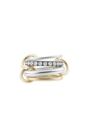 Spinelli Kilcollin Janssen Linked Diamond Ring in Silver at Nordstrom, Size 6