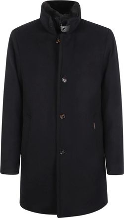Moorer Single-breasted jas - Heren - Mantels - Blauw - Maat: XL