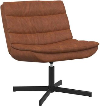 vidaXL Vidaxl - Silla Giratoria Marr&oacute;n 63 X 75 X 76 Cm Cuero Sint&eacute;tico