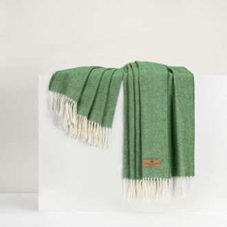 Lands Downunder Italian Herringbone Throw in Meadow at Nordstrom