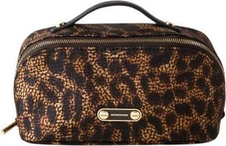 Borbonese Beauty Case Small - Dames - Portefeuilles - Bruin - ONE Size - Leer - Accessoires