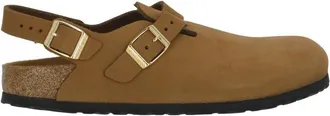 Birkenstock Brown Tokio Ii Suede Sabot Loafers