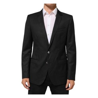 Dolce & Gabbana Blazers, male, Black, Size: L Martini Blazer