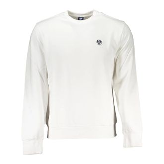 North Sails Sweatshirts, male, White, Size: 3XL White Long Sleeve Sweatshirt with Logo