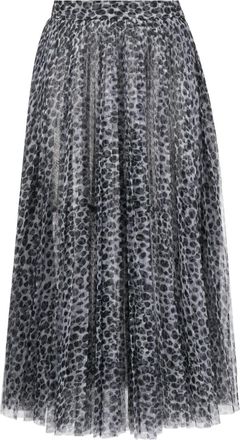 Philosophy di Lorenzo Serafini animal-print pleated midi skirt - women - Polyester - 40 - Black