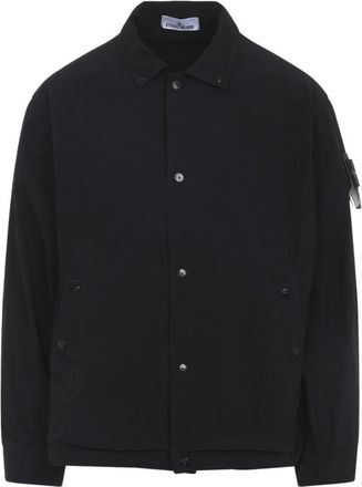 Stone Island Black Logo Shirt Jacket