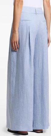 PESERICO Womens Pleated Palazzo Pants Ss26 W