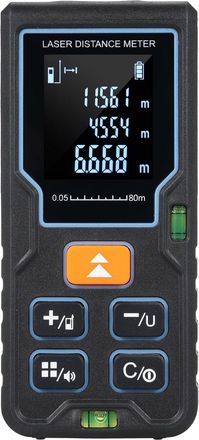 OEM Tel&eacute;metro L&aacute;ser De 100 M/328 Pies, Herramienta De Medici&oacute;n L&aacute;ser Port&aacute;til Con 2 Niveles De Burbuja, Gran Pantalla Lcd Retroiluminada, Unidades De Medi
