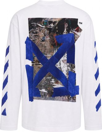 Off-white Mens Long-Sleeve T-Shirt White Cotton T-Shirts And Polos