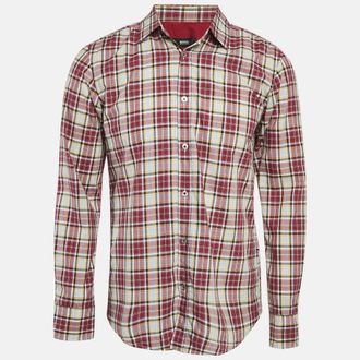 HUGO BOSS Boss By Hugo Boss Red Checked Cotton Slim Fit Ronny Shirt