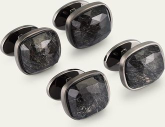 Jan Leslie Square Black Rutliated Quart