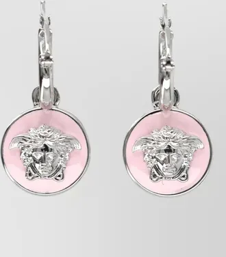 Versace metal enamel earrings