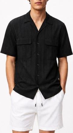 Onia Utility Camp Shirt in Black at Nordstrom Rack, Size Xx-Large