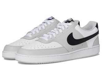 Nike Court Vision Low Mens Cross Training Shoes Grey Fog/Black/White : 10 M, Faux Leather