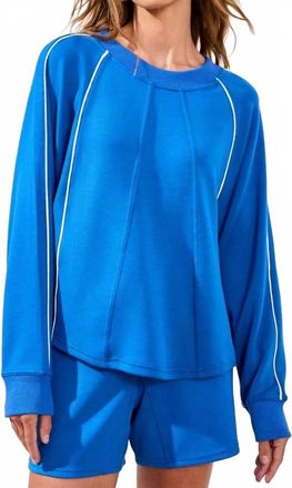 Tribal Womens Piping Sweatshirt In Turkish Sea