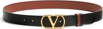 Valentino Garavani Belts, female, Brown, Size: 90 CM VLogo Signature Belt
