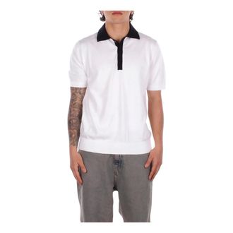 Alpha Studio Polo Shirts, male, White, Size: 2XL Alpha studio T-shirts and Polos