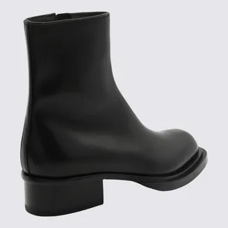 Alexander McQueen Mens Boots Black _cover Le - Sole El